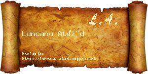 Luncanu Atád névjegykártya